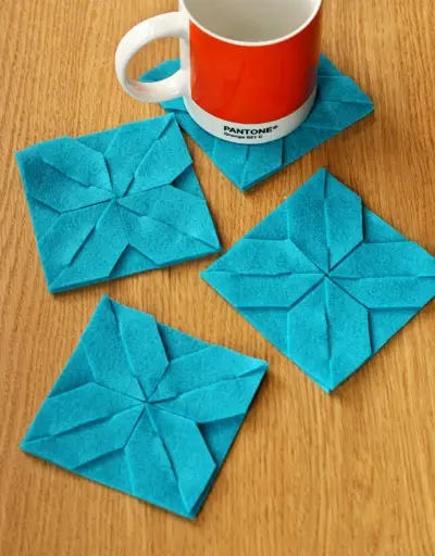 Como hacer adorables posavasos de fieltro