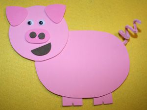 Como hacer un cerdo de papel cartulina
