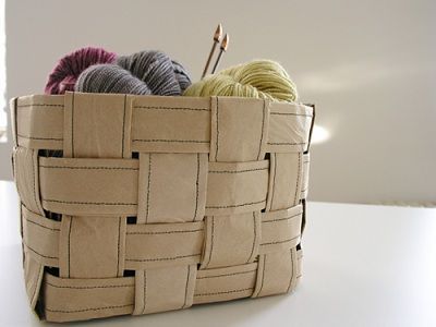 Como hacer una canasta con papel reciclado