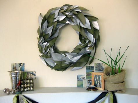 Como hacer una corona con hojas para decorar paredes