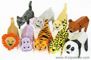 animales de papel cartulina