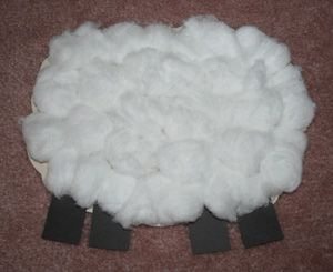 hacer ovejas con algodon