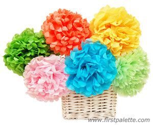Como hacer flores con papel Tissue