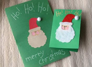 Como hacer tarjetas navideñas de Santa con niños  Todo 
