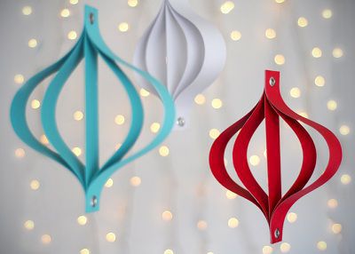 Como hacer modernos adornos de papel para el arbol navideño