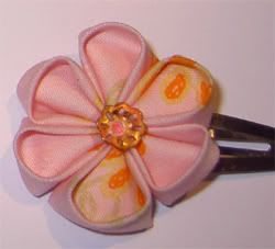 como hacer flores kanzashi paso a paso