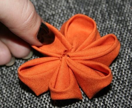 como hacer flores kanzashi paso a paso