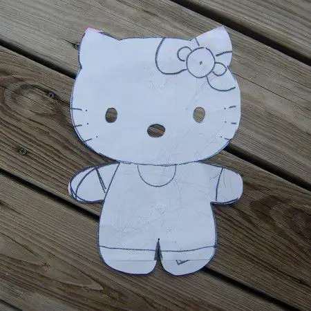 como hacer una hello kitty