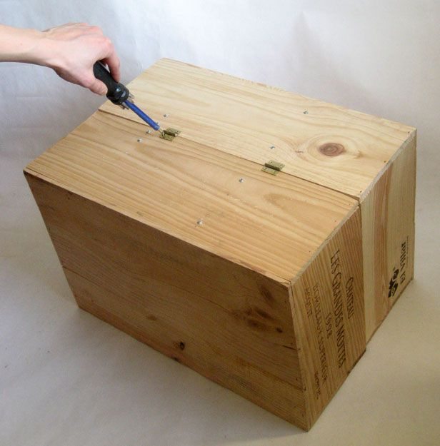 como reciclar una caja de madera