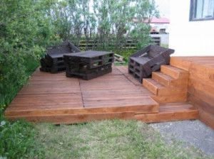 como hacer un deck de madera con palets