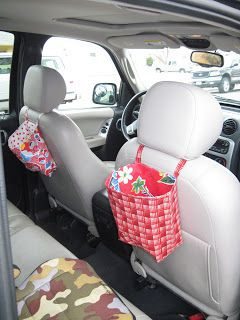 Como hacer bolsas porta juguetes para el auto