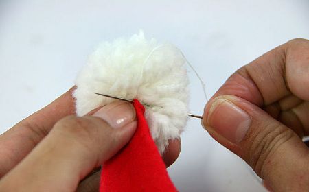 como hacer un gorro de santa claus