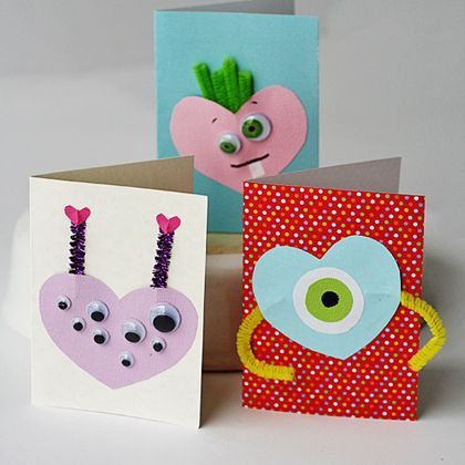 como hacer tarjetas de san valentin para niños