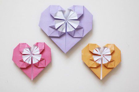 como hacer un corazon en origami