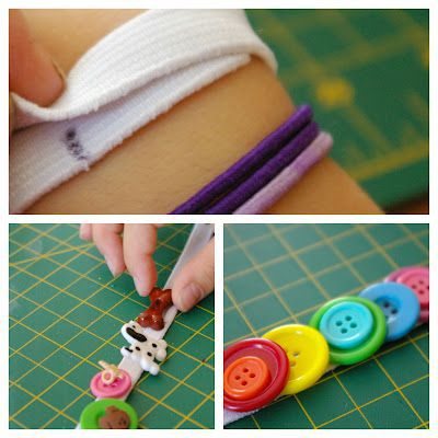 como hacer pulseras con botones