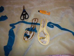 como hacer sandalias decoradas