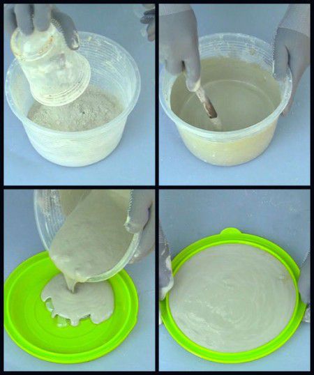 como hacer baldosas de cemento para jardin