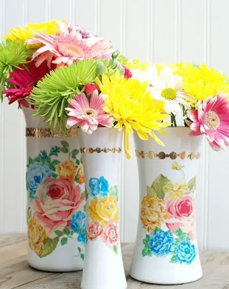 ideas para decorar floreros