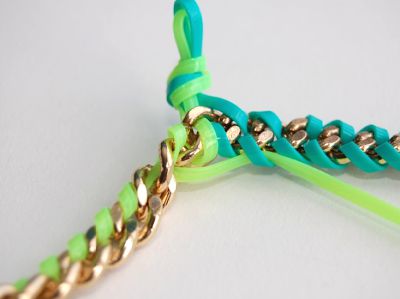 como hacer pulseras con cadenas paso a paso