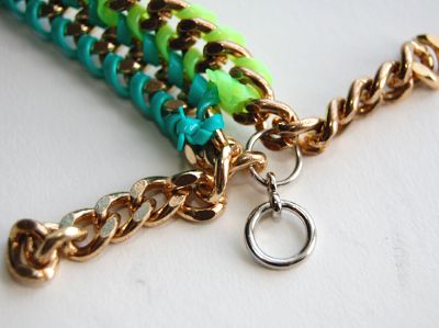 como hacer pulseras con cadenas paso a paso