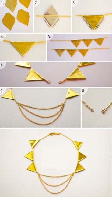 Como hacer un collar geométrico