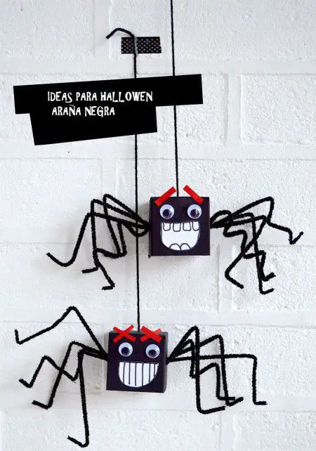 Ideas para halloween araña negra