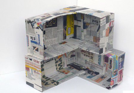 como hacer una casa para muñecas con una caja de carton