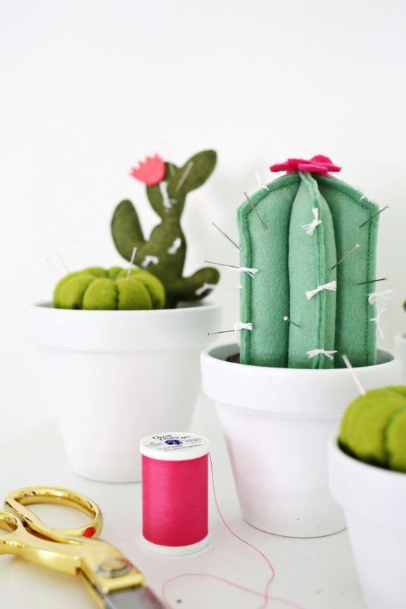 Como hacer un alfiletero en forma de cactus