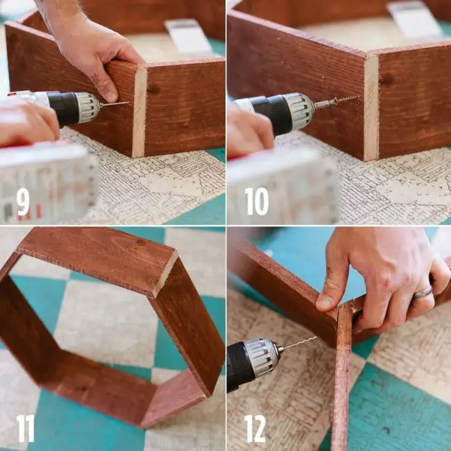Como hacer estantes en forma de colmena