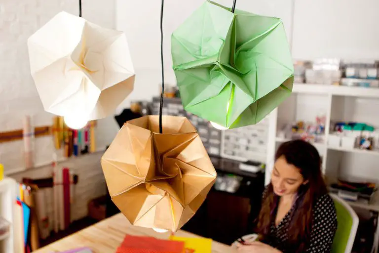 Como hacer lámparas origami