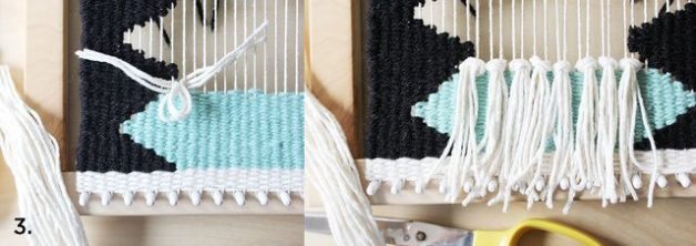 Como hacer un cojin tejido con un telar