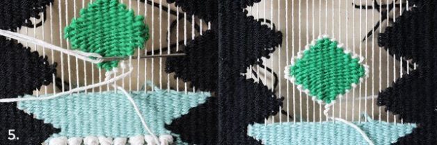 Como hacer un cojin tejido con un telar