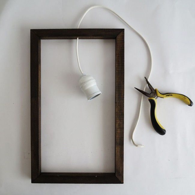 Como hacer una lámpara minimalista 5